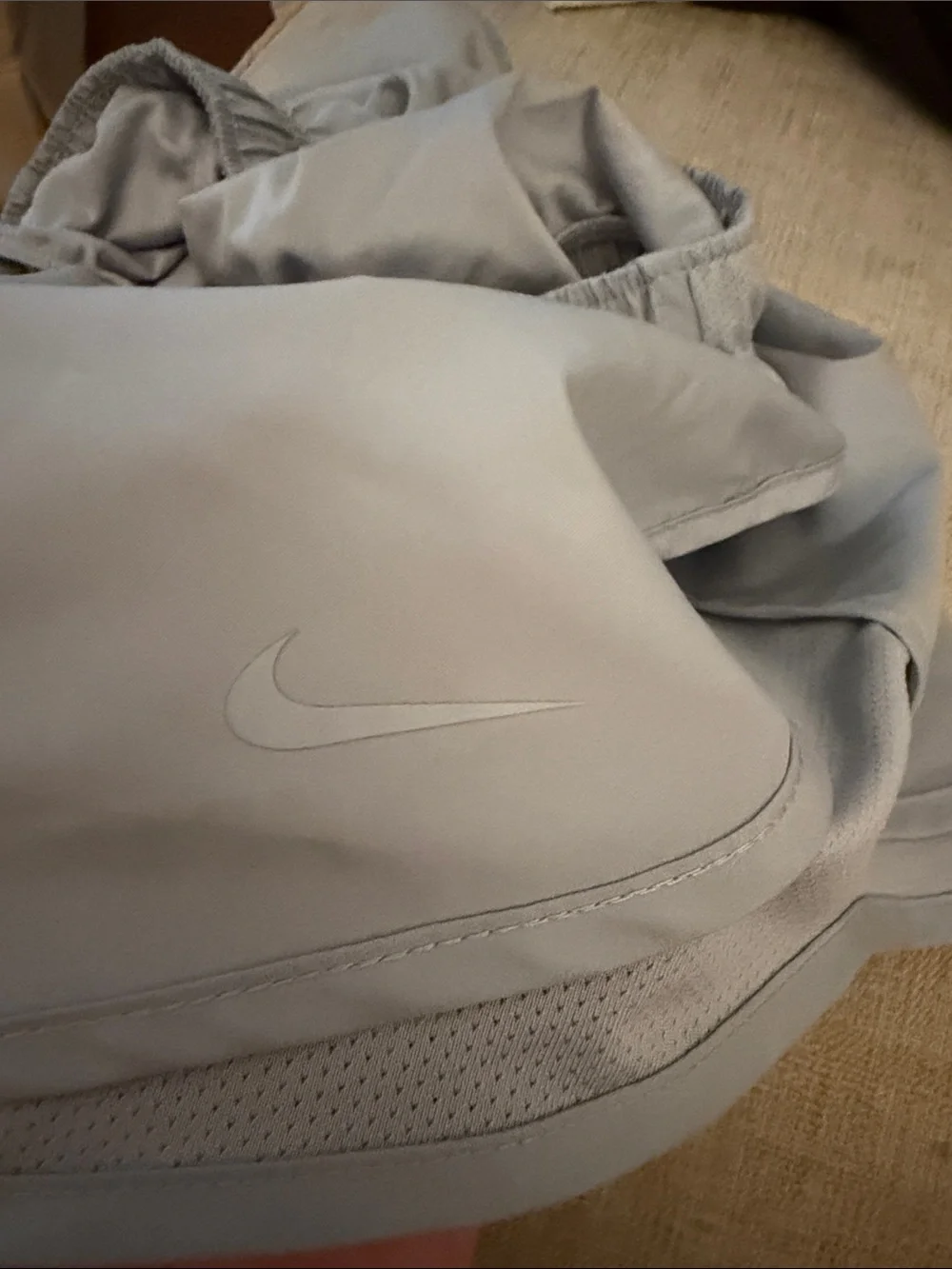 Nike Women's Light Gray Athletic Running Shorts